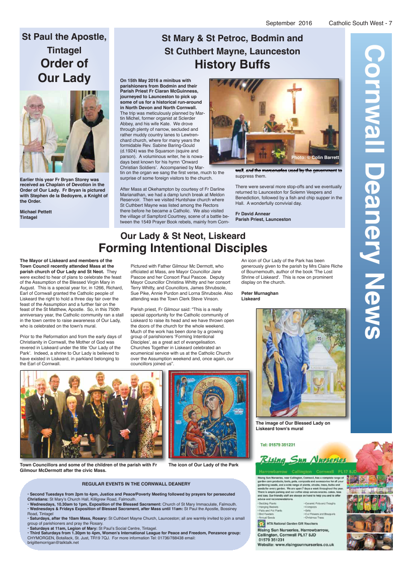Sept 2016 edition of the Catholic South West - Page Sept 2016 edition of the Catholic South West - Page