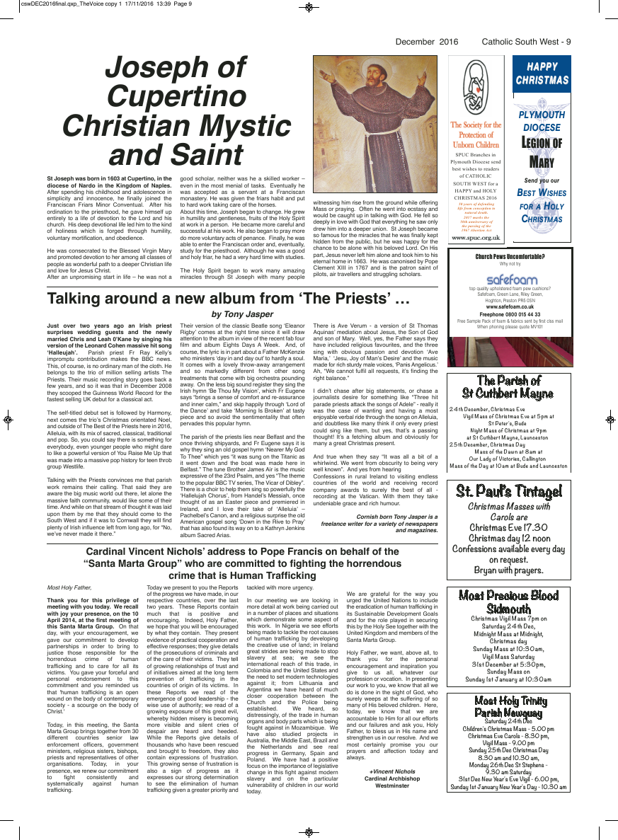 Dec 2016 edition of the Catholic South West - Page 