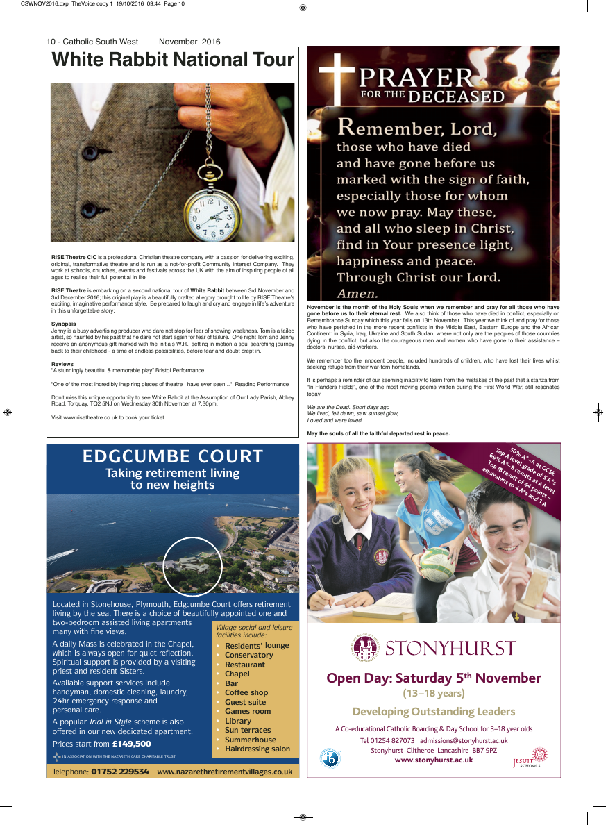 Nov 2016 edition of the Catholic South West