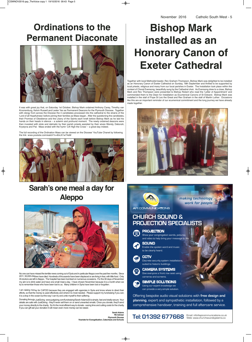 Nov 2016 edition of the Catholic South West