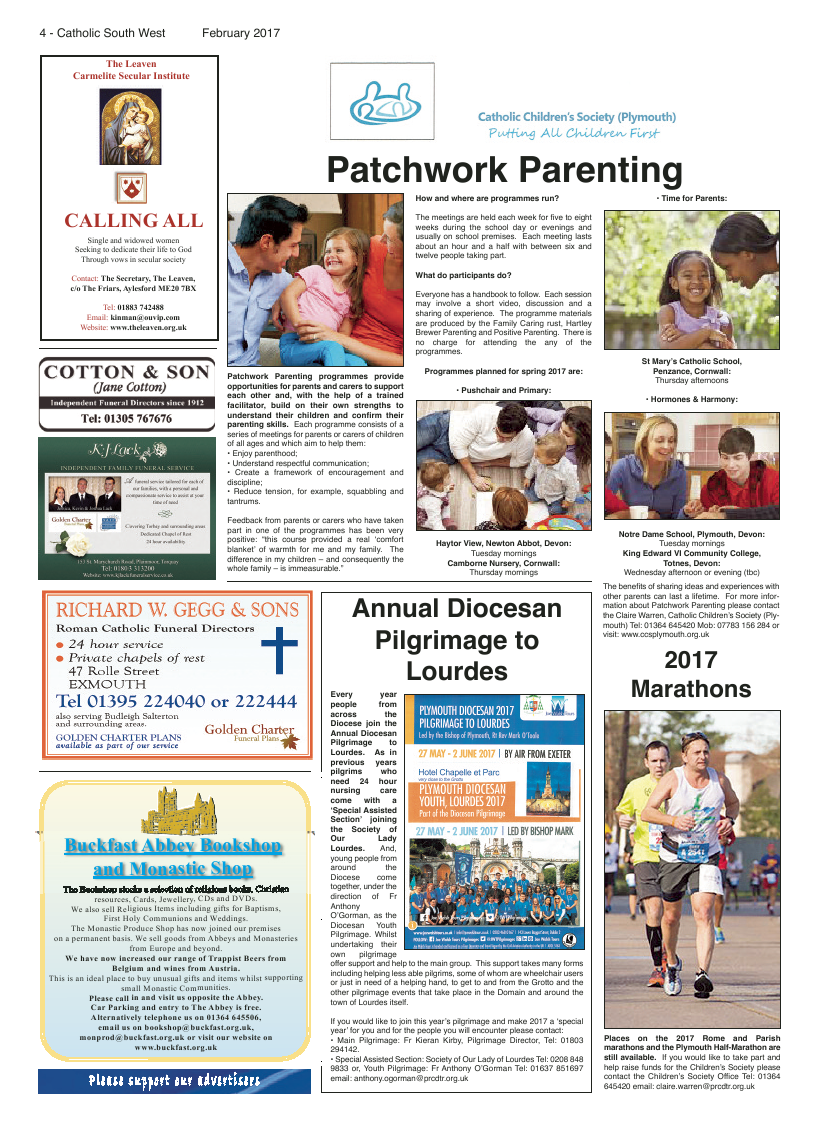 Feb 2017 edition of the Catholic South West - Page 