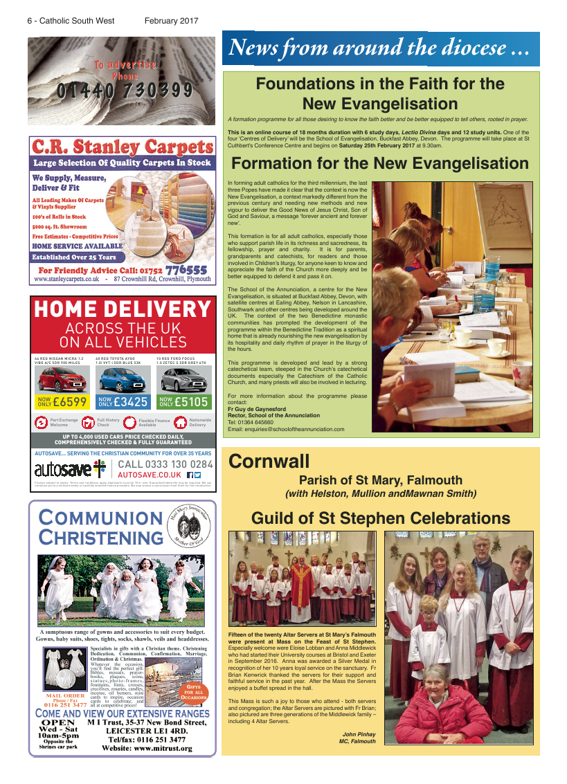 Feb 2017 edition of the Catholic South West - Page 