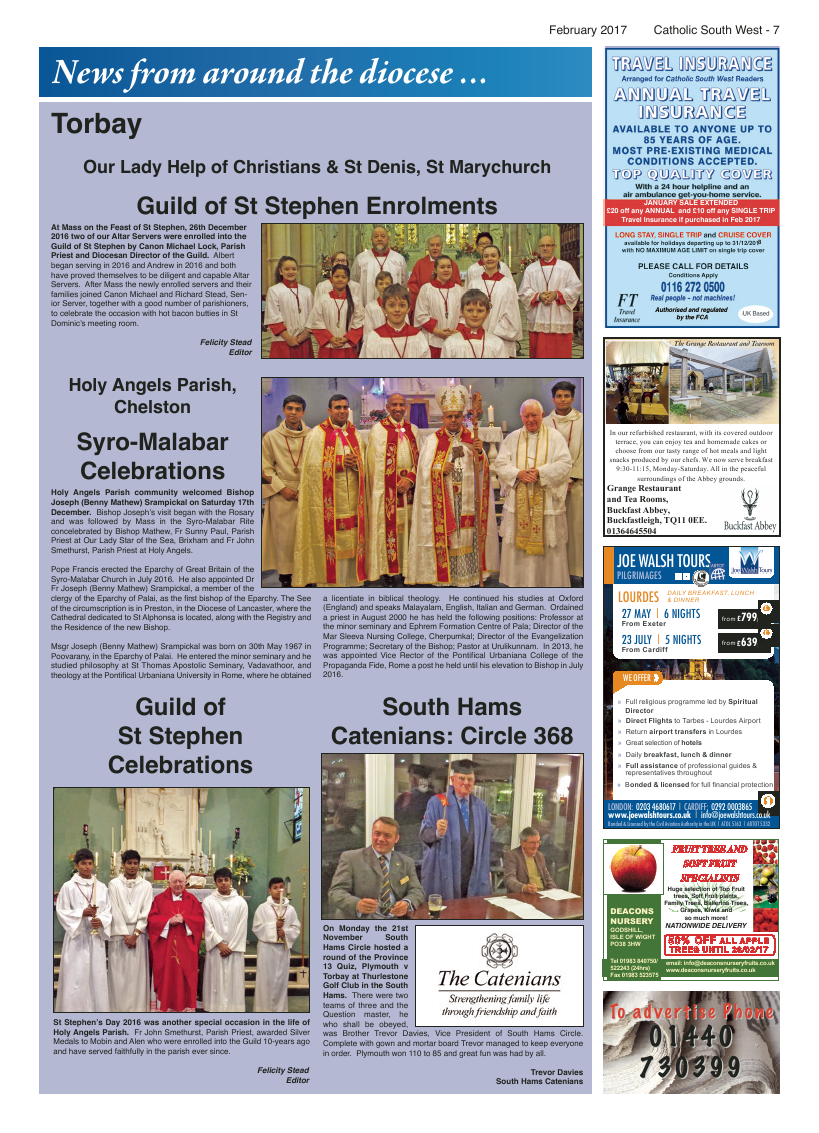 Feb 2017 edition of the Catholic South West - Page 