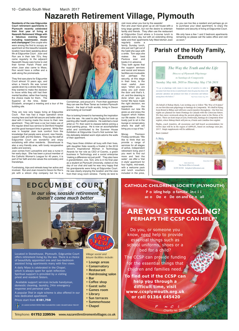 Mar 2017 edition of the Catholic South West - Page 