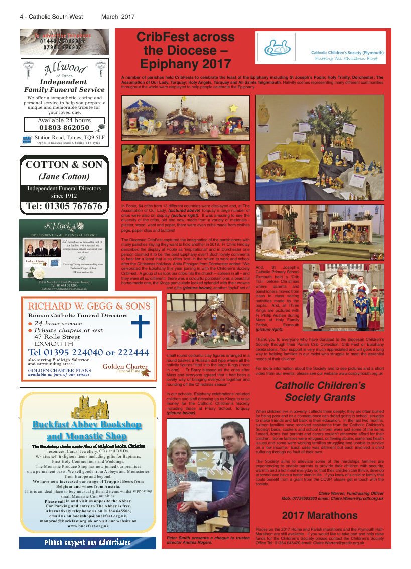 Mar 2017 edition of the Catholic South West - Page 
