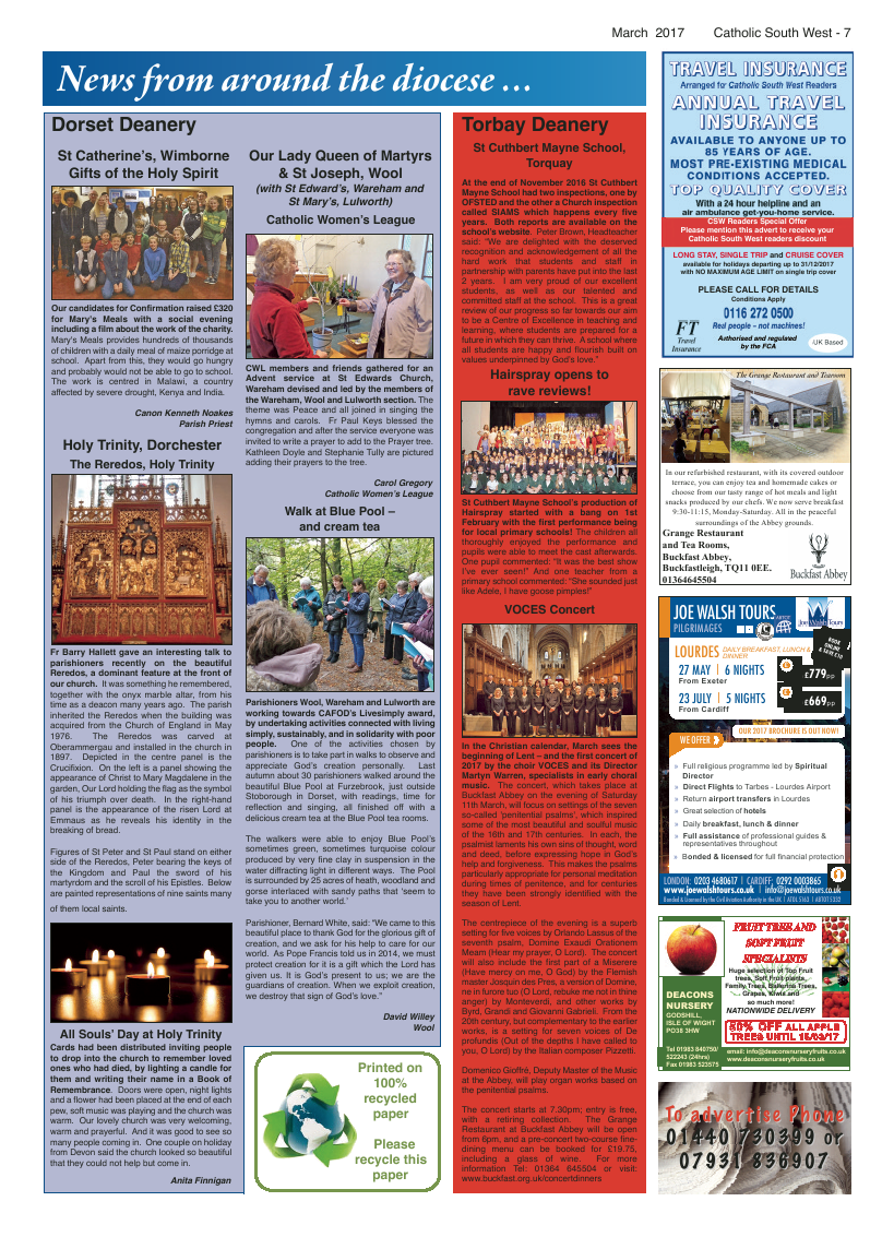 Mar 2017 edition of the Catholic South West - Page 