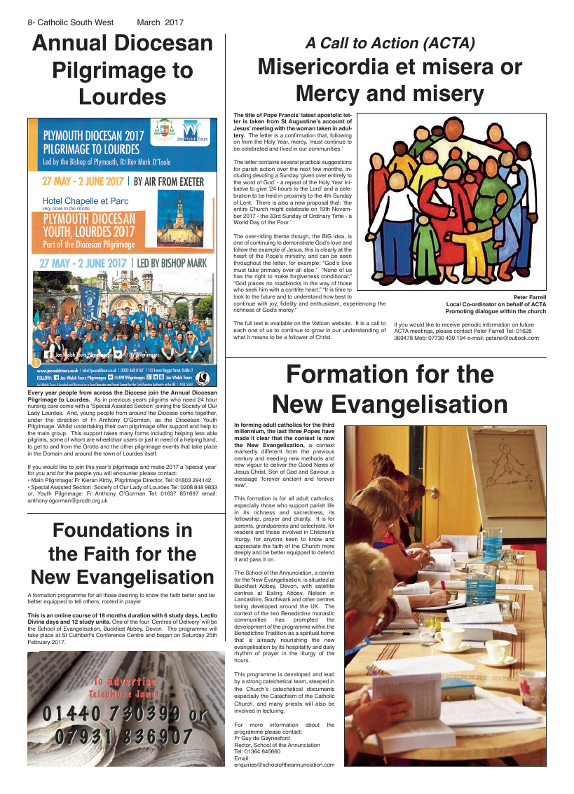 Mar 2017 edition of the Catholic South West - Page 