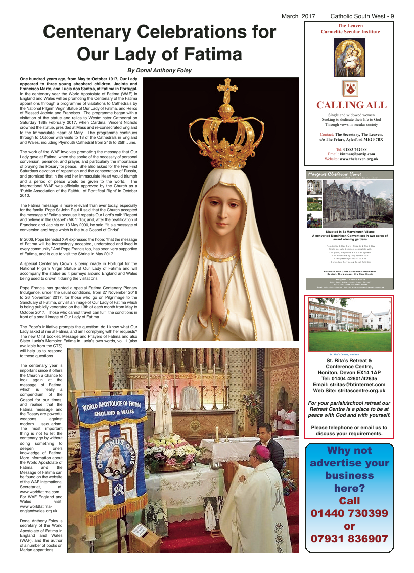 Mar 2017 edition of the Catholic South West - Page 