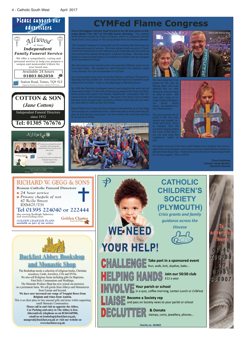 Apr 2017 edition of the Catholic South West - Page 