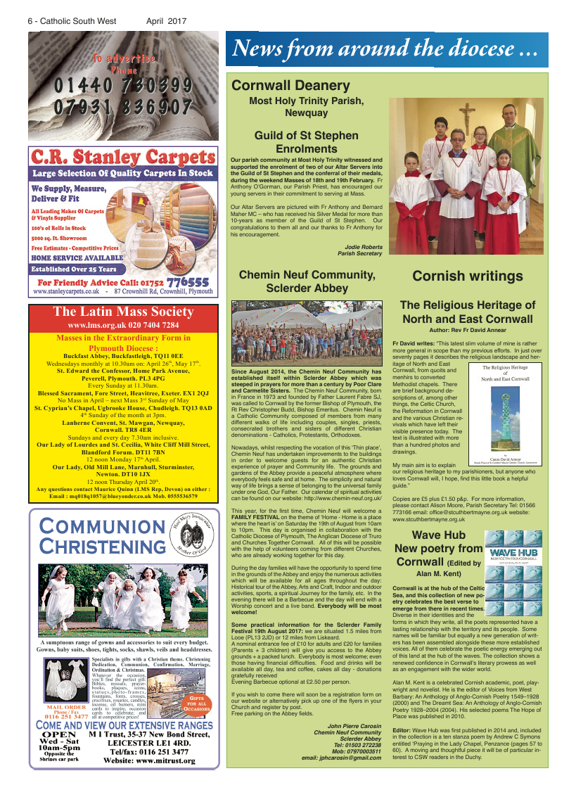 Apr 2017 edition of the Catholic South West - Page 