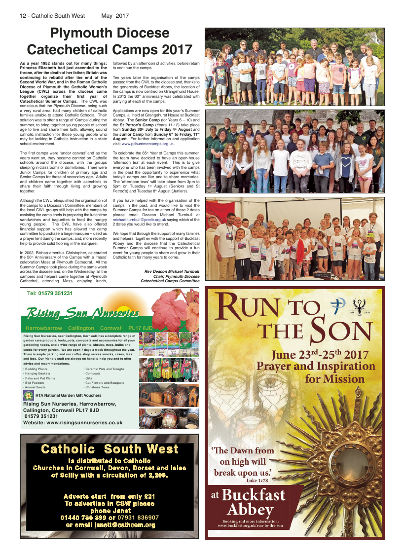 May 2017 edition of the Catholic South West - Page 