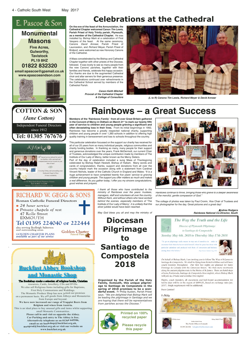 May 2017 edition of the Catholic South West - Page 