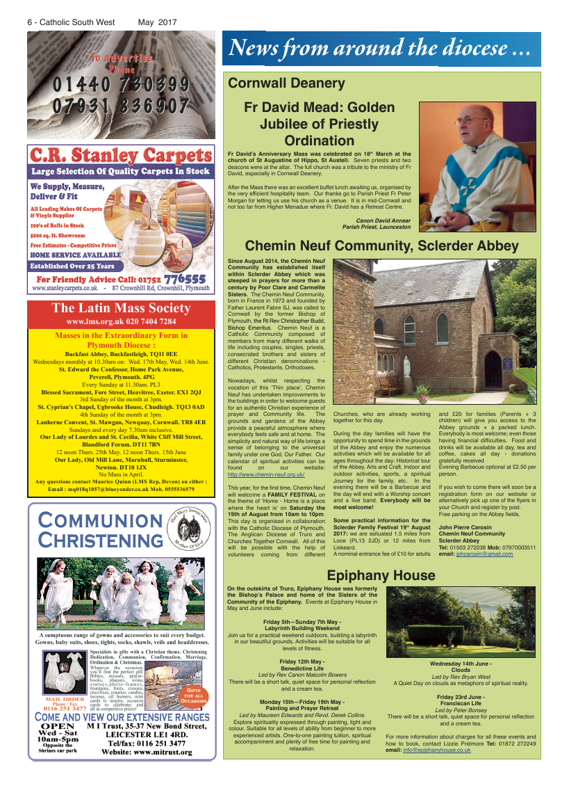 May 2017 edition of the Catholic South West - Page 