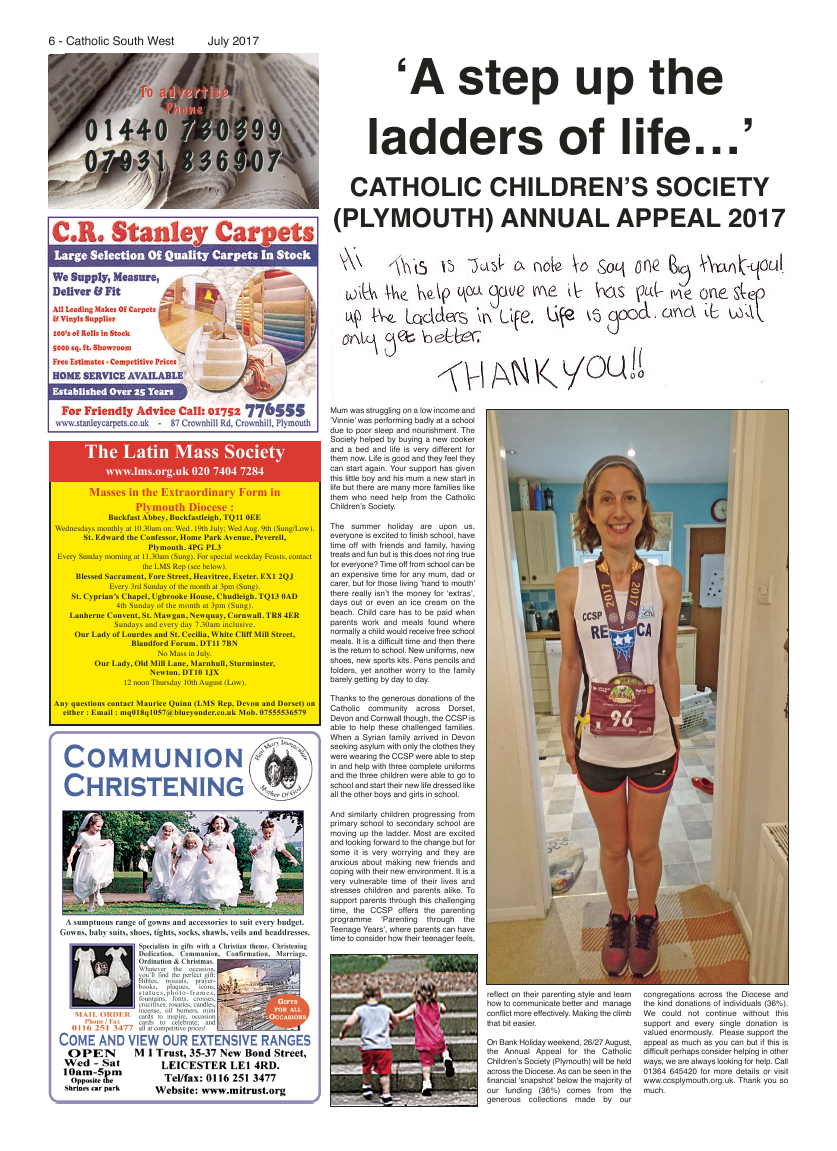 Jul 2017 edition of the Catholic South West - Page 