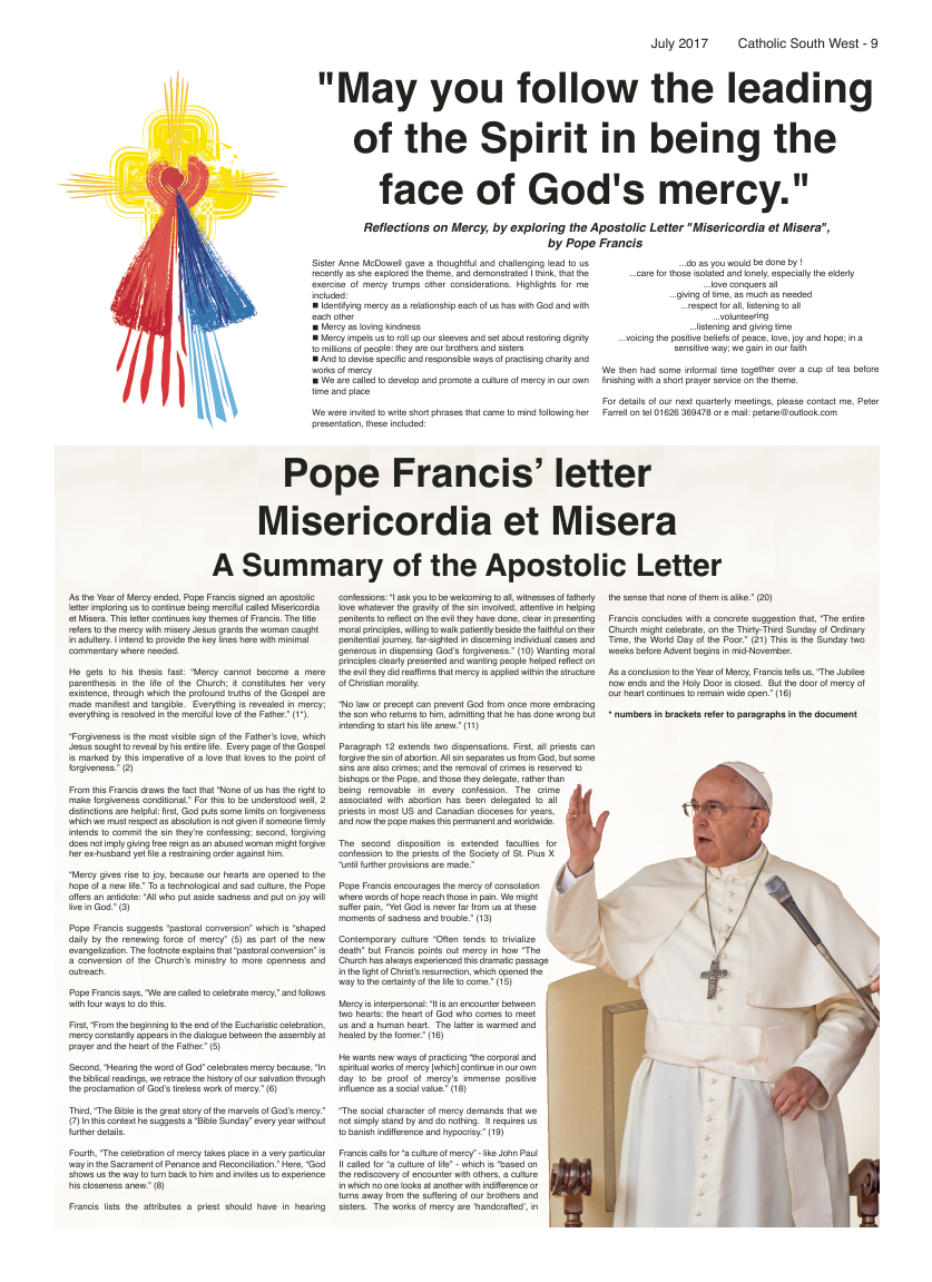 Jul 2017 edition of the Catholic South West - Page 