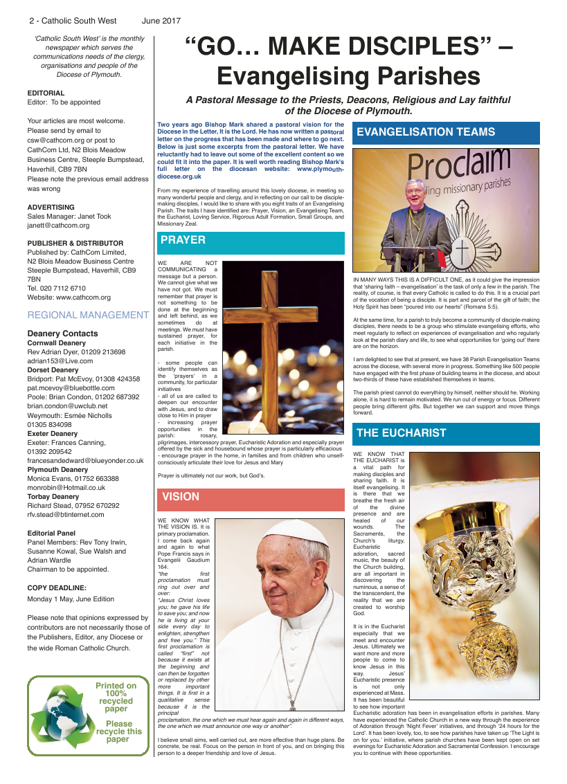 Jun 2017 edition of the Catholic South West - Page 