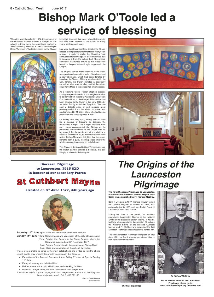 Jun 2017 edition of the Catholic South West - Page 