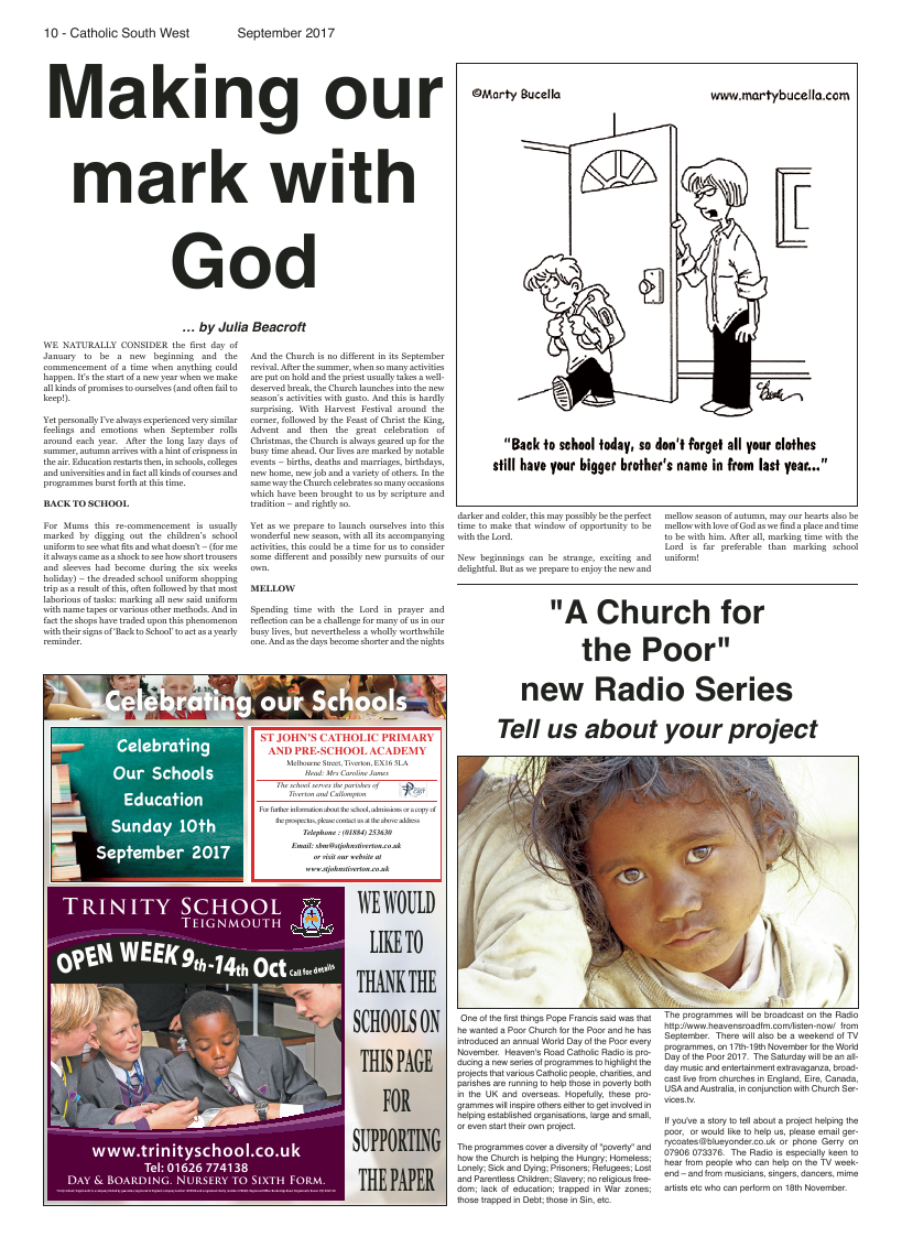 Sept 2017 edition of the Catholic South West - Page 
