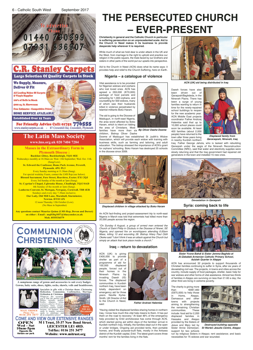 Sept 2017 edition of the Catholic South West - Page 