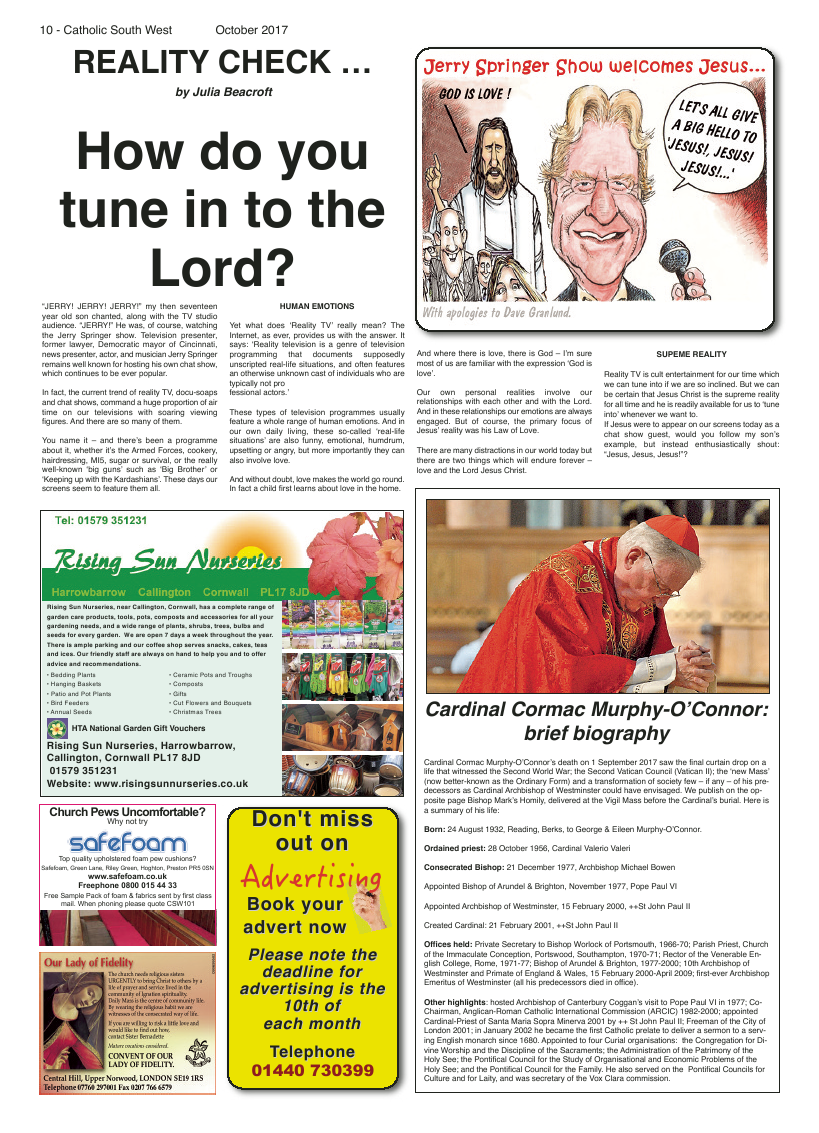 Oct 2017 edition of the Catholic South West - Page 