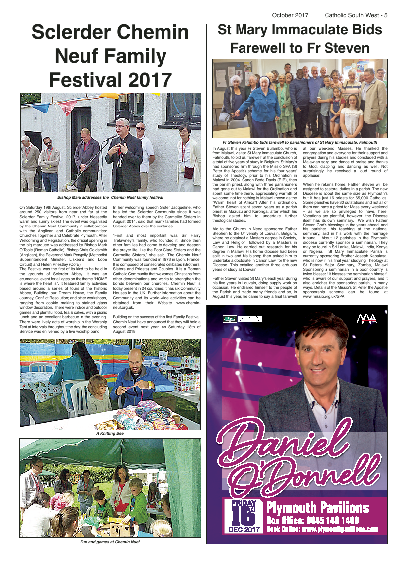 Oct 2017 edition of the Catholic South West - Page 