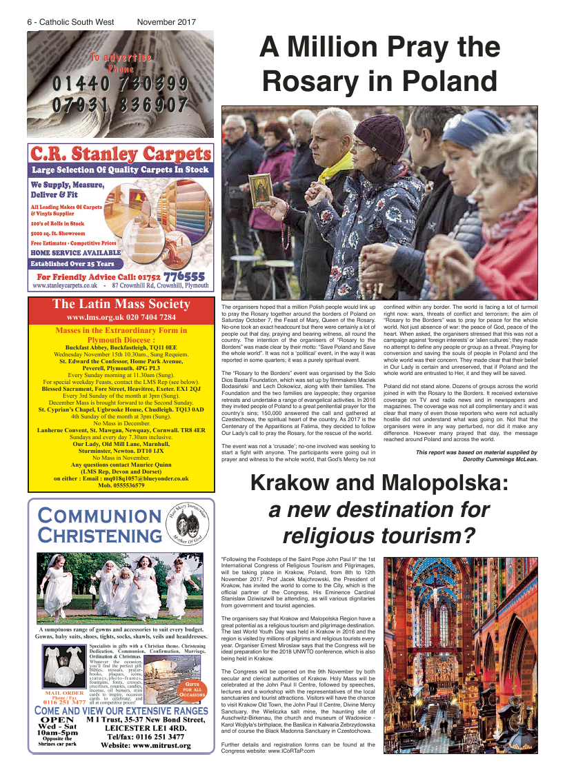 Nov 2017 edition of the Catholic South West - Page 