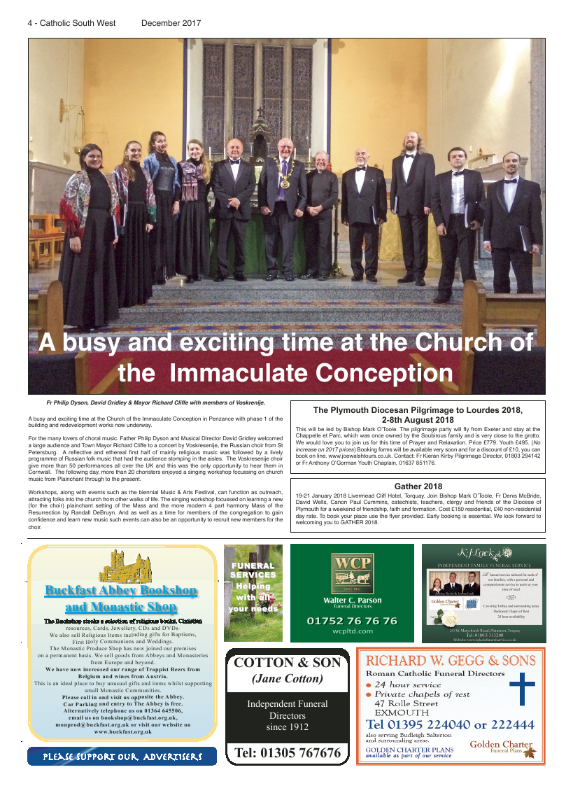 Dec 2017 edition of the Catholic South West - Page 