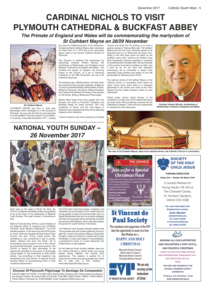 Dec 2017 edition of the Catholic South West - Page 