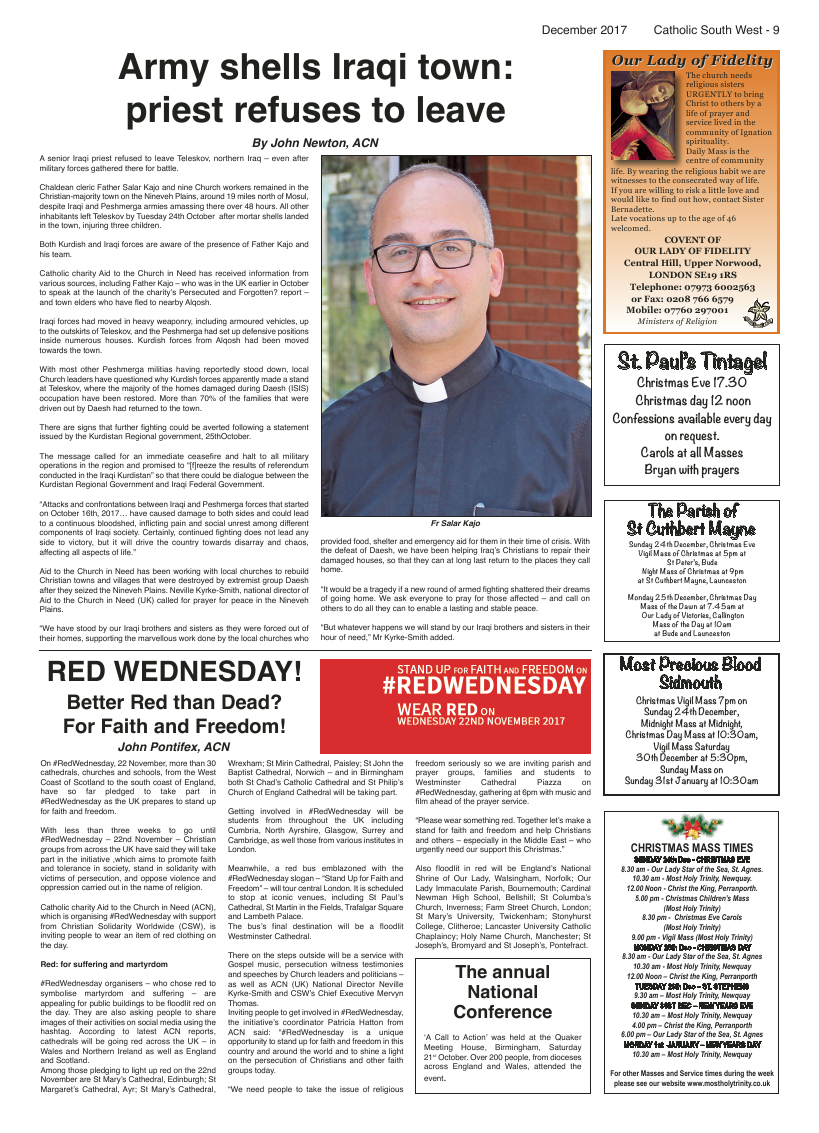 Dec 2017 edition of the Catholic South West - Page 