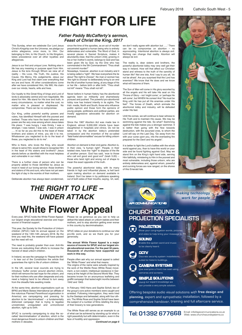 Feb 2018 edition of the Catholic South West - Page 