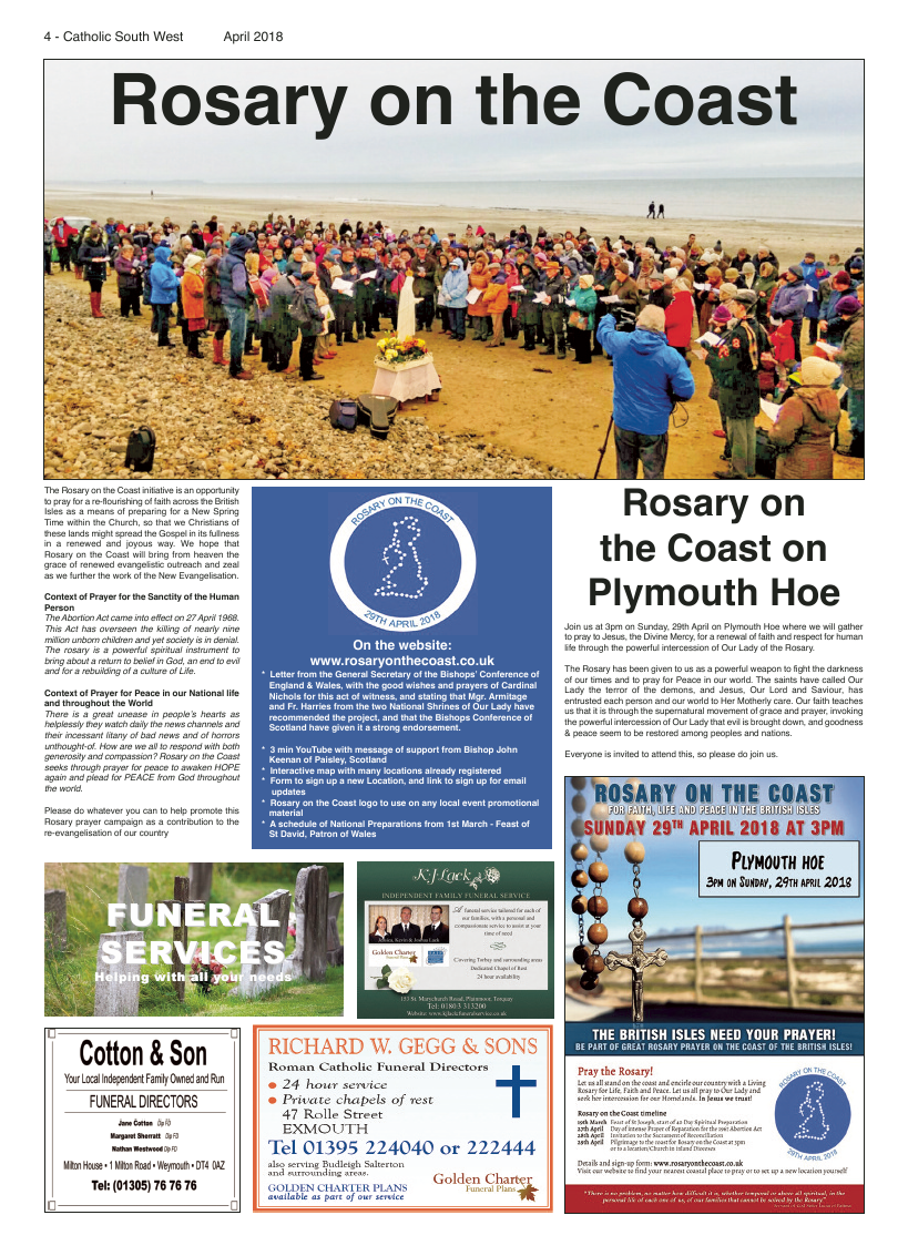 Apr 2018 edition of the Catholic South West - Page 