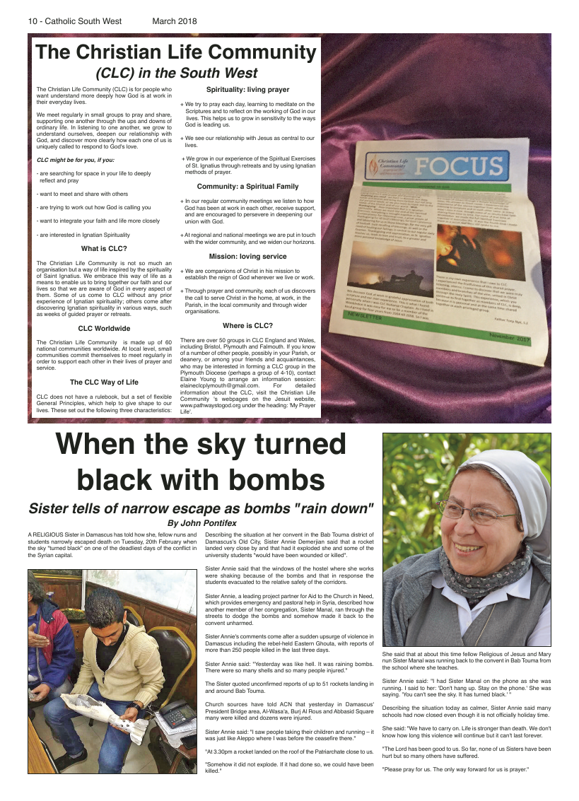 Mar 2018 edition of the Catholic South West - Page 