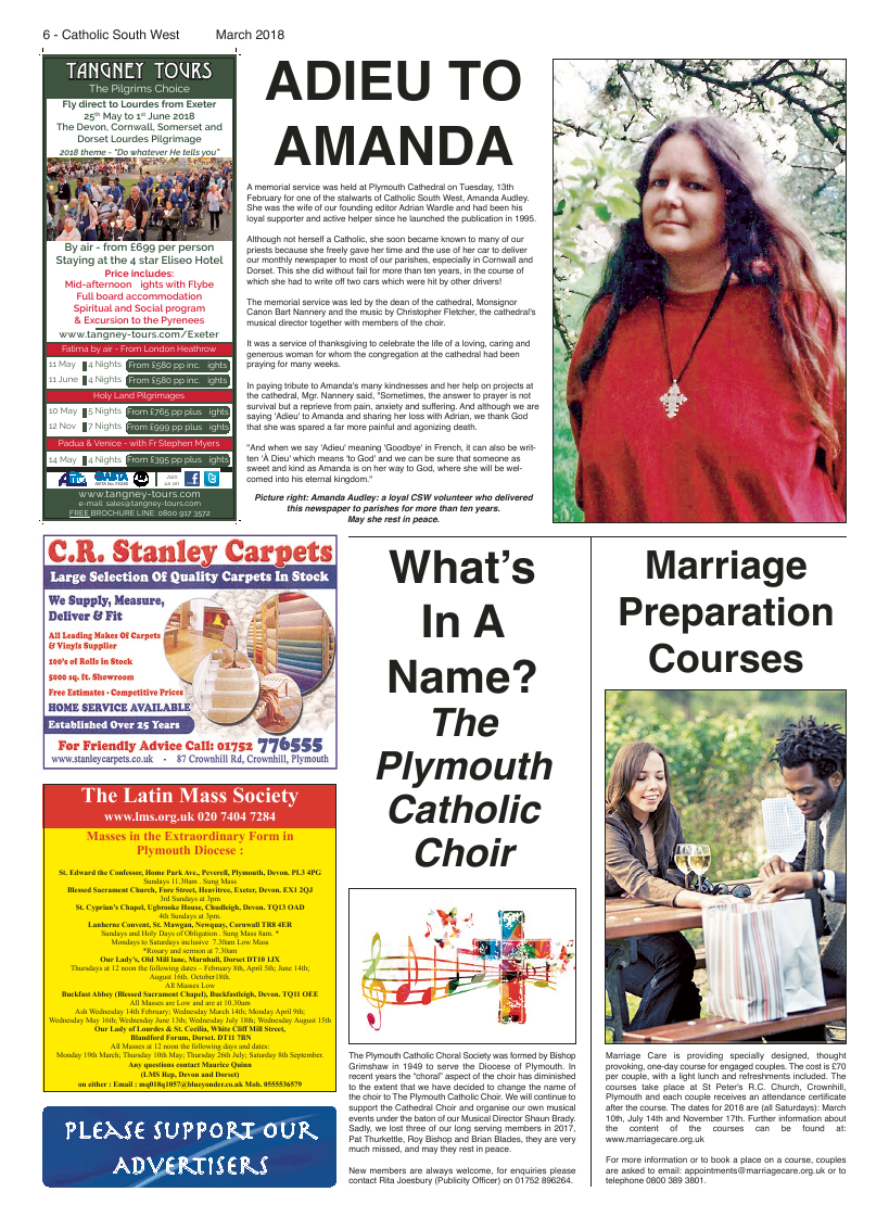 Mar 2018 edition of the Catholic South West - Page 