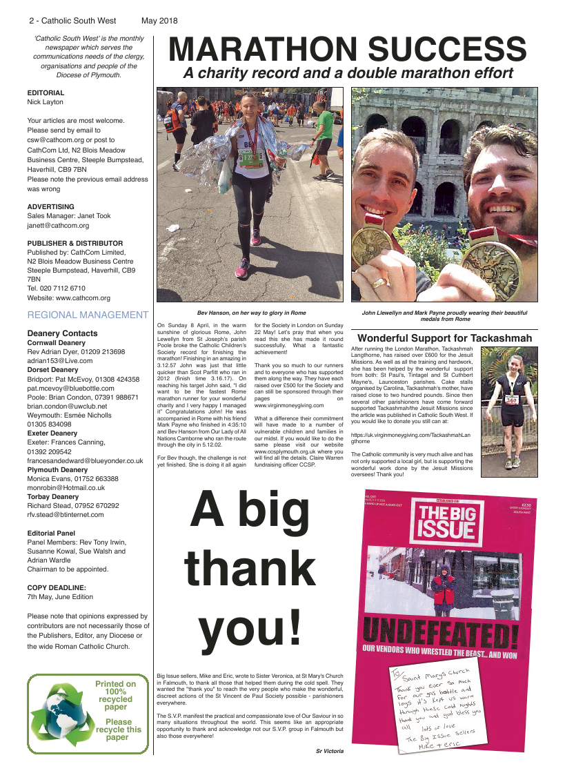 May 2018 edition of the Catholic South West - Page 