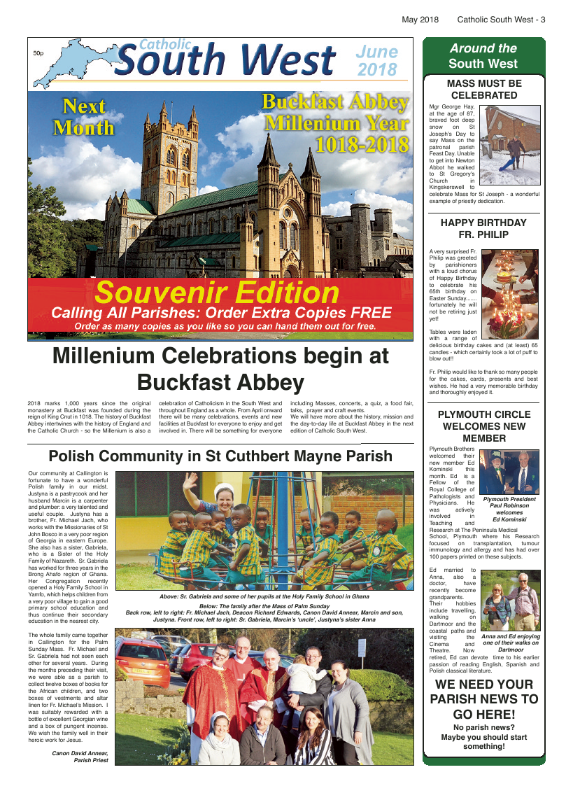 May 2018 edition of the Catholic South West - Page 