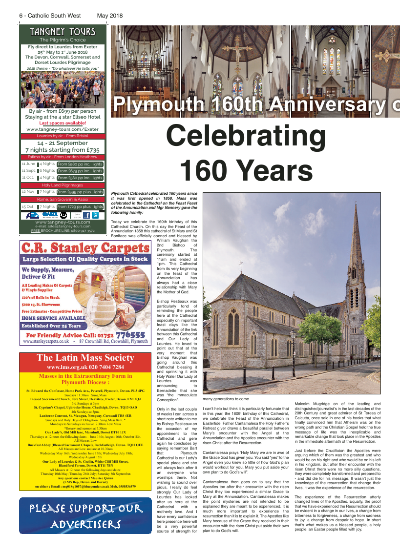 May 2018 edition of the Catholic South West - Page 