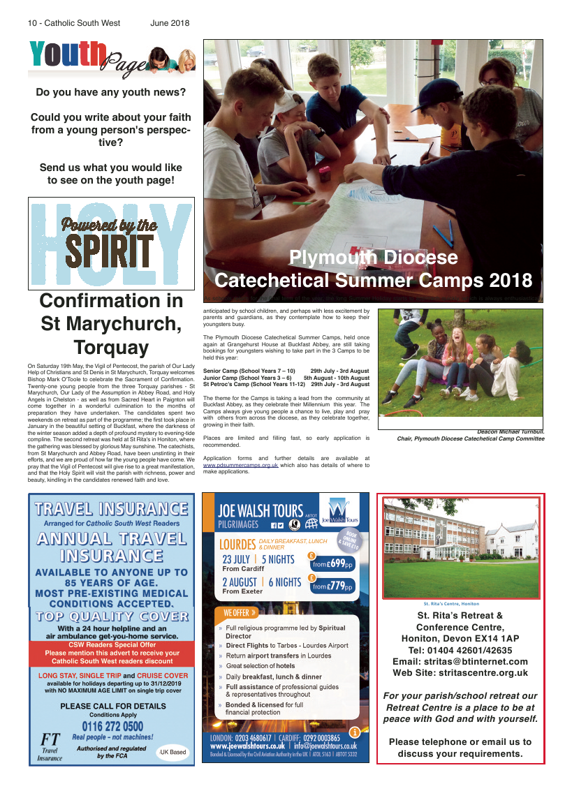 Jun 2018 edition of the Catholic South West - Page 