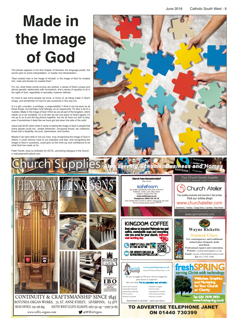 Jun 2018 edition of the Catholic South West - Page 