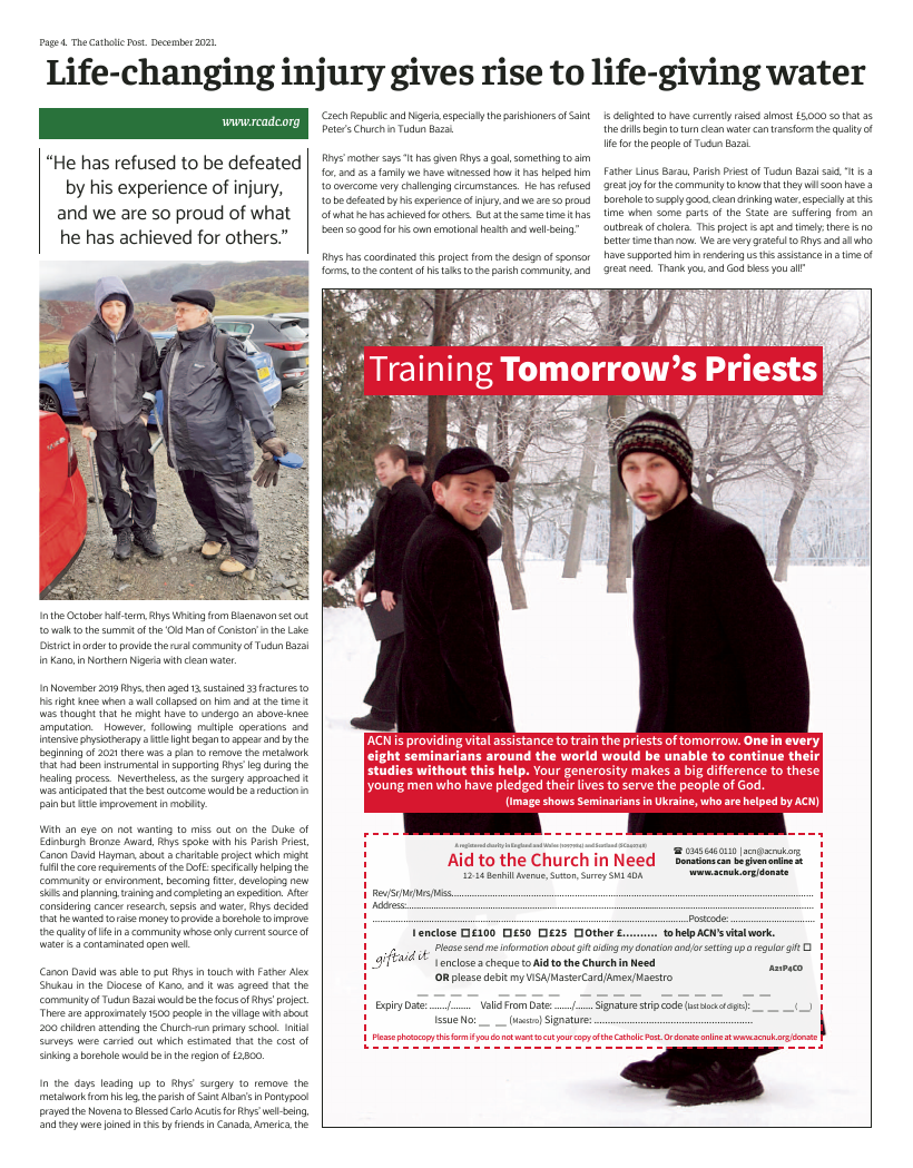 Dec 2021 edition of the National Catholic Paper Dec 2021 edition of the National Catholic Paper