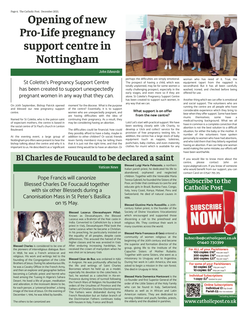 Dec 2021 edition of the National Catholic Paper Dec 2021 edition of the National Catholic Paper
