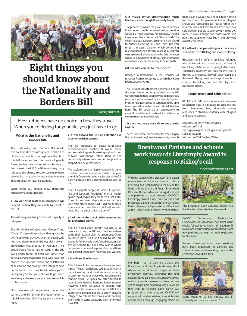 Dec 2021 edition of the National Catholic Paper Dec 2021 edition of the National Catholic Paper