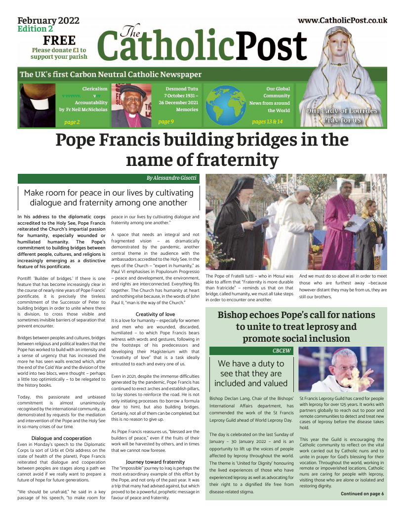 Feb 2022 edition of the Catholic Post