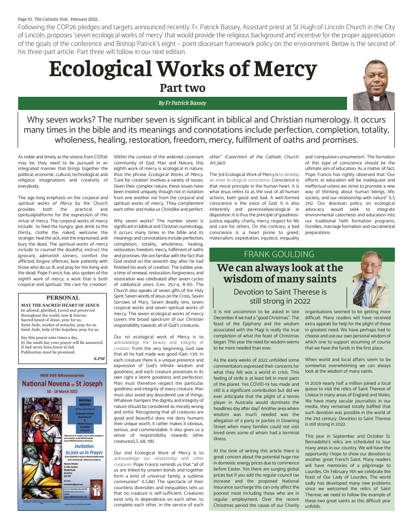 Feb 2022 edition of the Catholic Post Feb 2022 edition of the Catholic Post