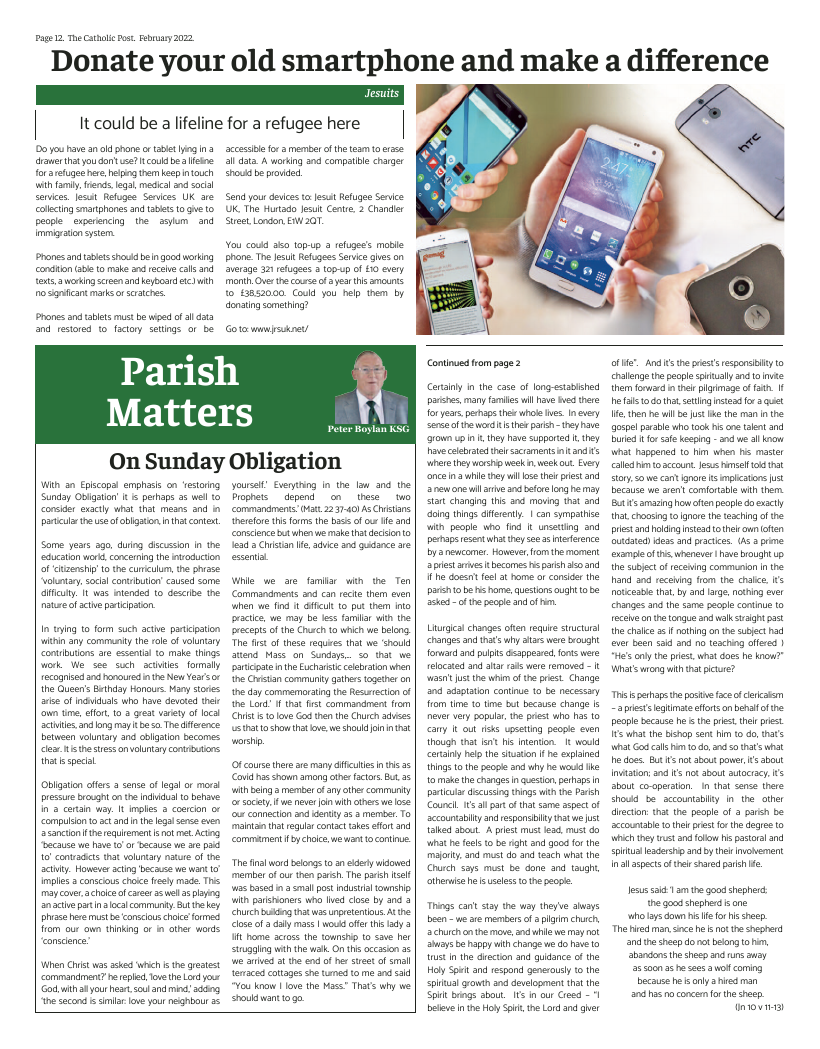 Feb 2022 edition of the Catholic Post Feb 2022 edition of the Catholic Post