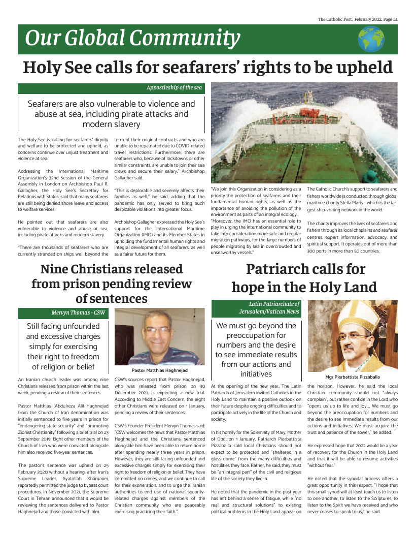 Feb 2022 edition of the Catholic Post