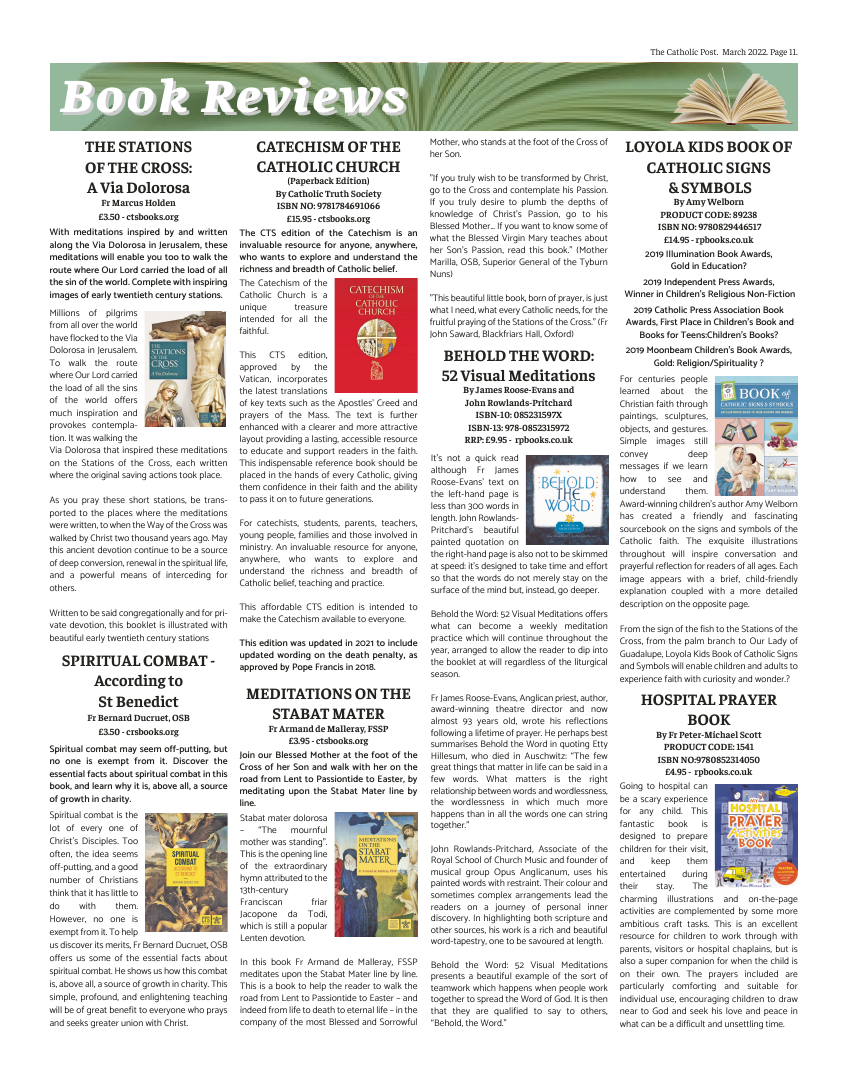 Mar 2022 edition of the Catholic Post Mar 2022 edition of the Catholic Post