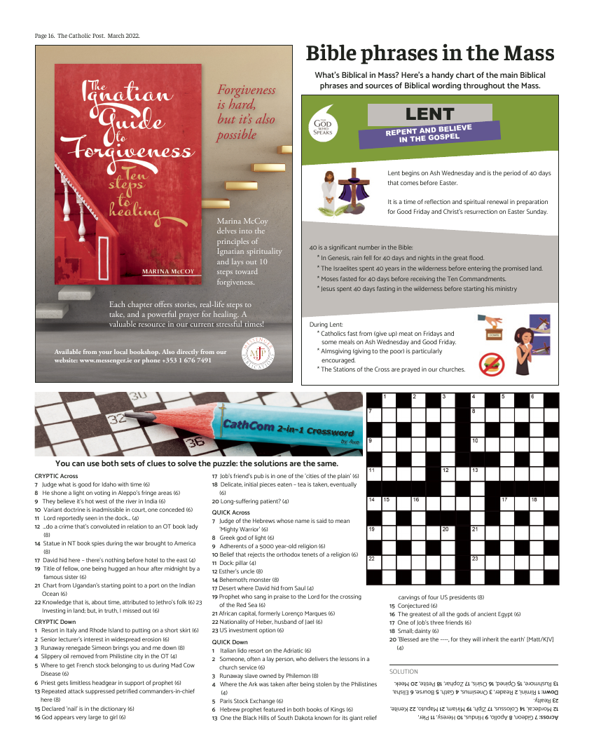 Mar 2022 edition of the Catholic Post Mar 2022 edition of the Catholic Post