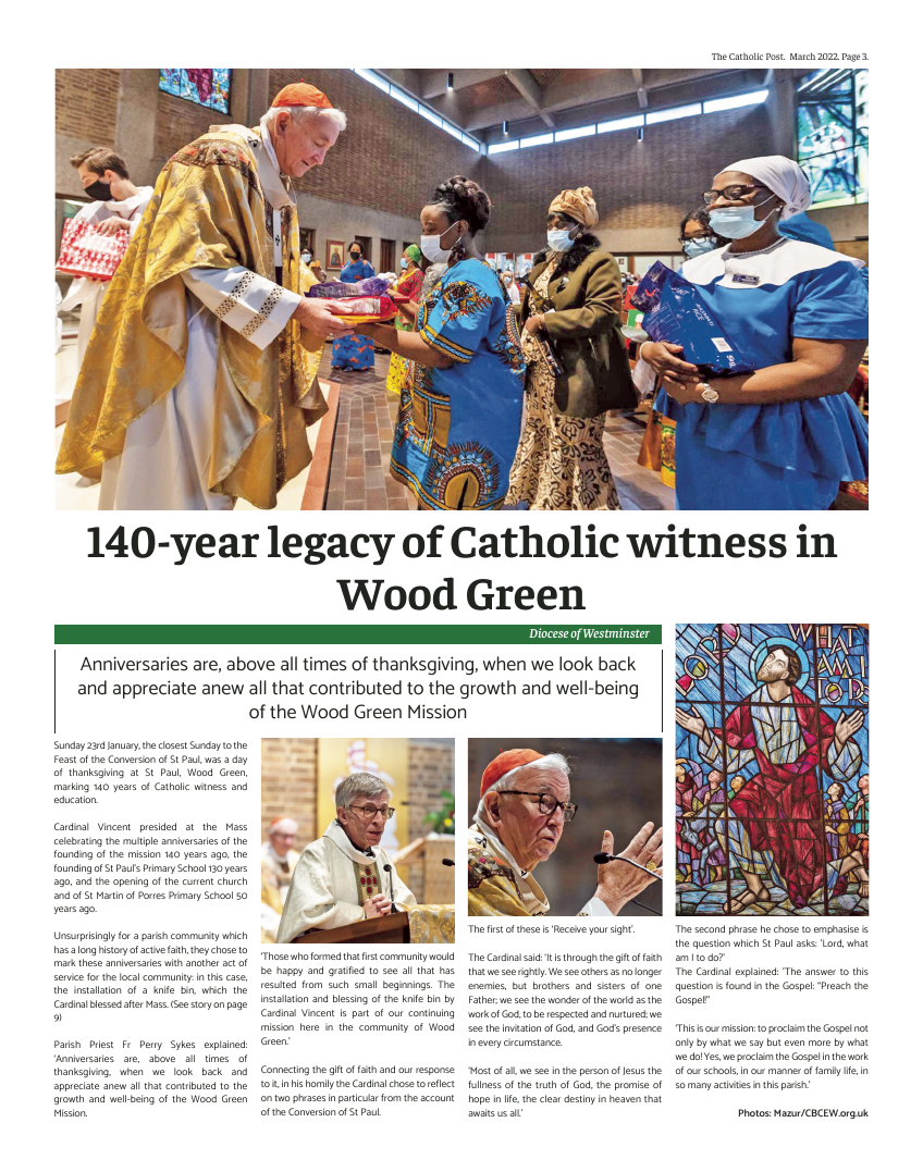 Mar 2022 edition of the Catholic Post