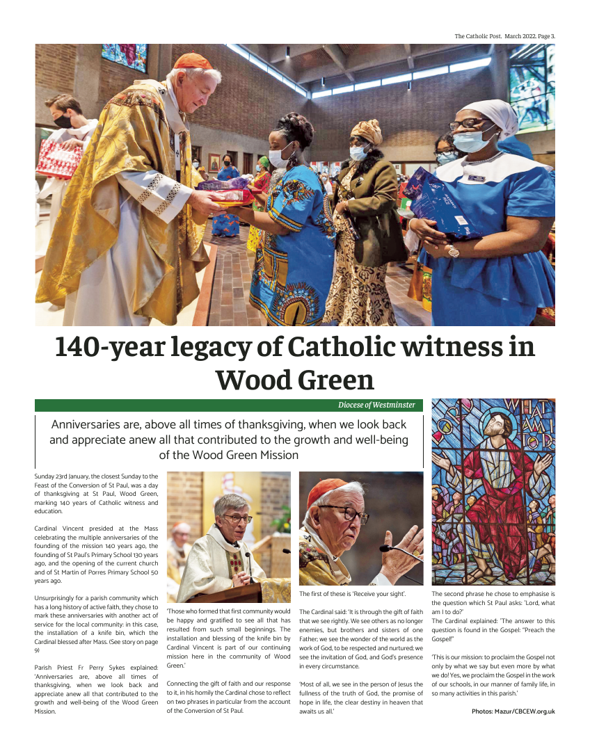 Mar 2022 edition of the Catholic Post Mar 2022 edition of the Catholic Post