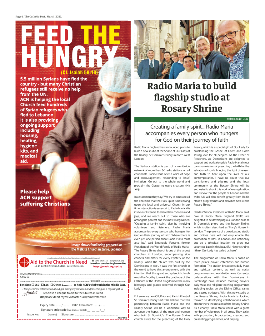 Mar 2022 edition of the Catholic Post Mar 2022 edition of the Catholic Post
